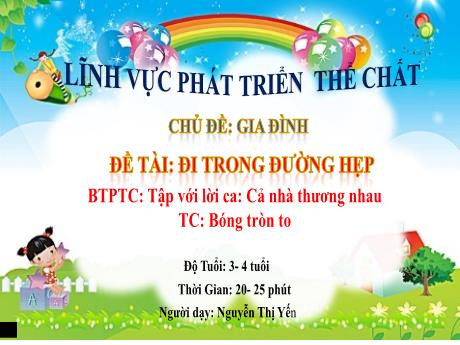 Bài giảng Chủ đề: Gia đình - Đề tài: Đi trong đường hẹp