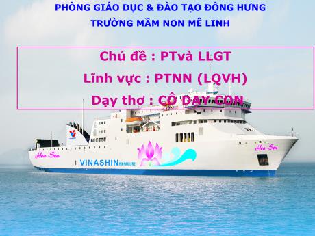 Bài giảng Lĩnh vực: Phát triển nhận thức - Dạy thơ: Cô dạy con