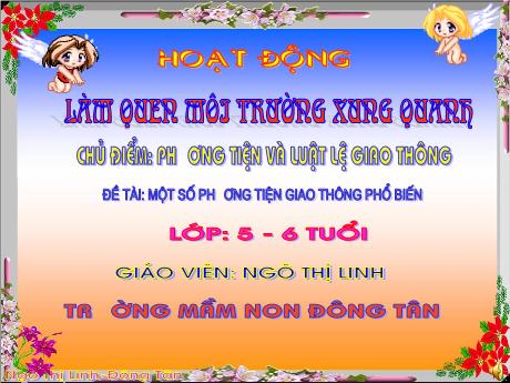 Bài giảng Một số phương tiện giao thông phổ biến