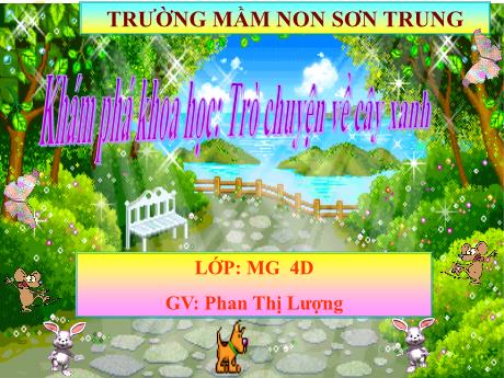 Bài giảng Mầm non Lớp Chồi - Đề tài: Khám phá khoa học Trò chuyện về cây xanh - Năm học 2023-2024 - Phan Thị Lượng