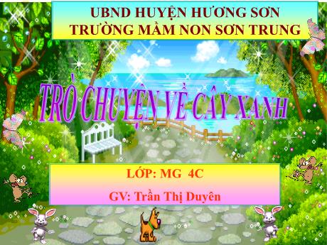 Bài giảng Mầm non Lớp Chồi - Đề tài: Trò chuyện về cây xanh - Năm học 2024-2025 - Trần Thị Duyên