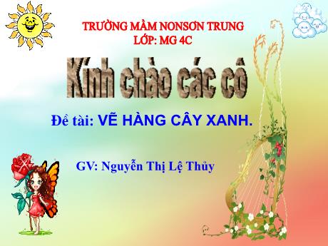 Bài giảng Mầm non Lớp Chồi - Đề tài: Vẽ hàng cây xanh - Năm học 2021-2022 - Nguyễn Thị Lệ Thủy