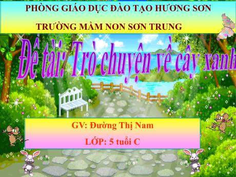 Bài giảng Mầm non Lớp Lá - Đề tài: Trò chuyện về cây xanh - Năm học 2023-2024 - Đường Thị Nam