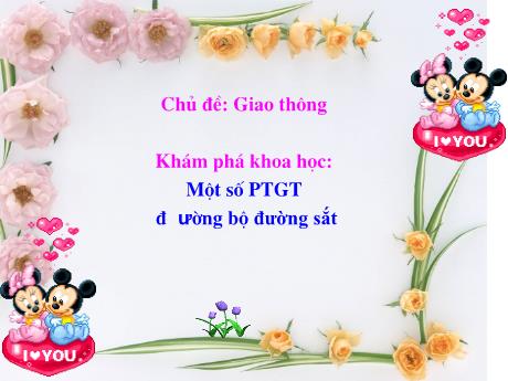 Bài giảng Mầm non Lớp Mầm - Chủ đề: Giao thông. Đề tài: Một số phương tiện giao thông đường bộ, đường sắt - Năm học 2024-2025 - Phan Thị Lượng