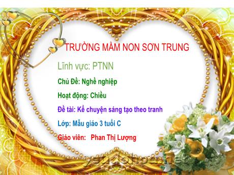 Bài giảng Mầm non Lớp Mầm - Chủ đề: Nghề nghiệp. Đề tài: Kể chuyện sáng tạo theo tranh. Lĩnh vực: Phát triển ngôn ngữ - Năm học 2024-2025 - Phan Thị Lượng