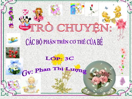 Bài giảng Mầm non Lớp Mầm - Đề tài: Trò chuyện các bộ phận trên cơ thể của bé - Năm học 2024-2025 - Phan Thị Lượng
